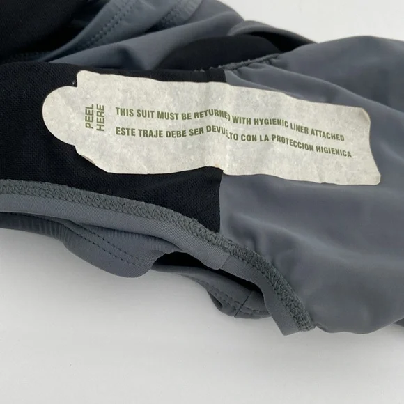 New With Tags Womens Grey Two-Piece Tankini Top Bathing Suit Size M - Picture 10 of 11